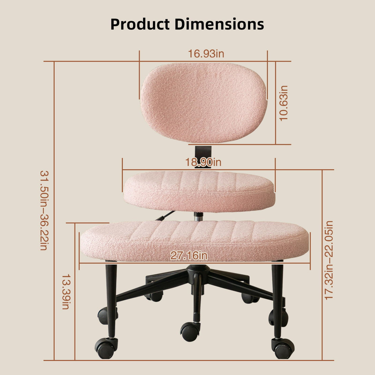 Ergonomic Cross Legged Office Chair With Back Support, photo 13 of 34
