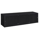 Ian - 2 Door TV Stand Media Console With Storage - Black by HouseOfZazla
