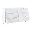 Gaines - 55" Dresser - White High Gloss by Unique Piece Furniture