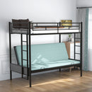 Twin Over Full Bunk Bed, Multifunction - Black by HouseOfZazla