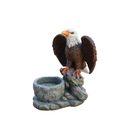 Standing Eagle Statue Garden Planter on Faux Stone Base by HouseOfZazla