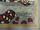 3' X 4' Vintage Hand Crafted Israel Wool Rug Carpet Wall Hanging Signed Hebrew