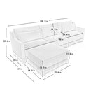 Stylish Sofa With Ottoman And Lumbar Pillows, Ergonomic Design by HouseOfZazla