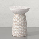 Elmford 13W Round Pedestal Dimple Accent Table