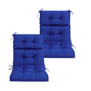 2 Pcs Set High Back Patio Chair Cushions in Beige