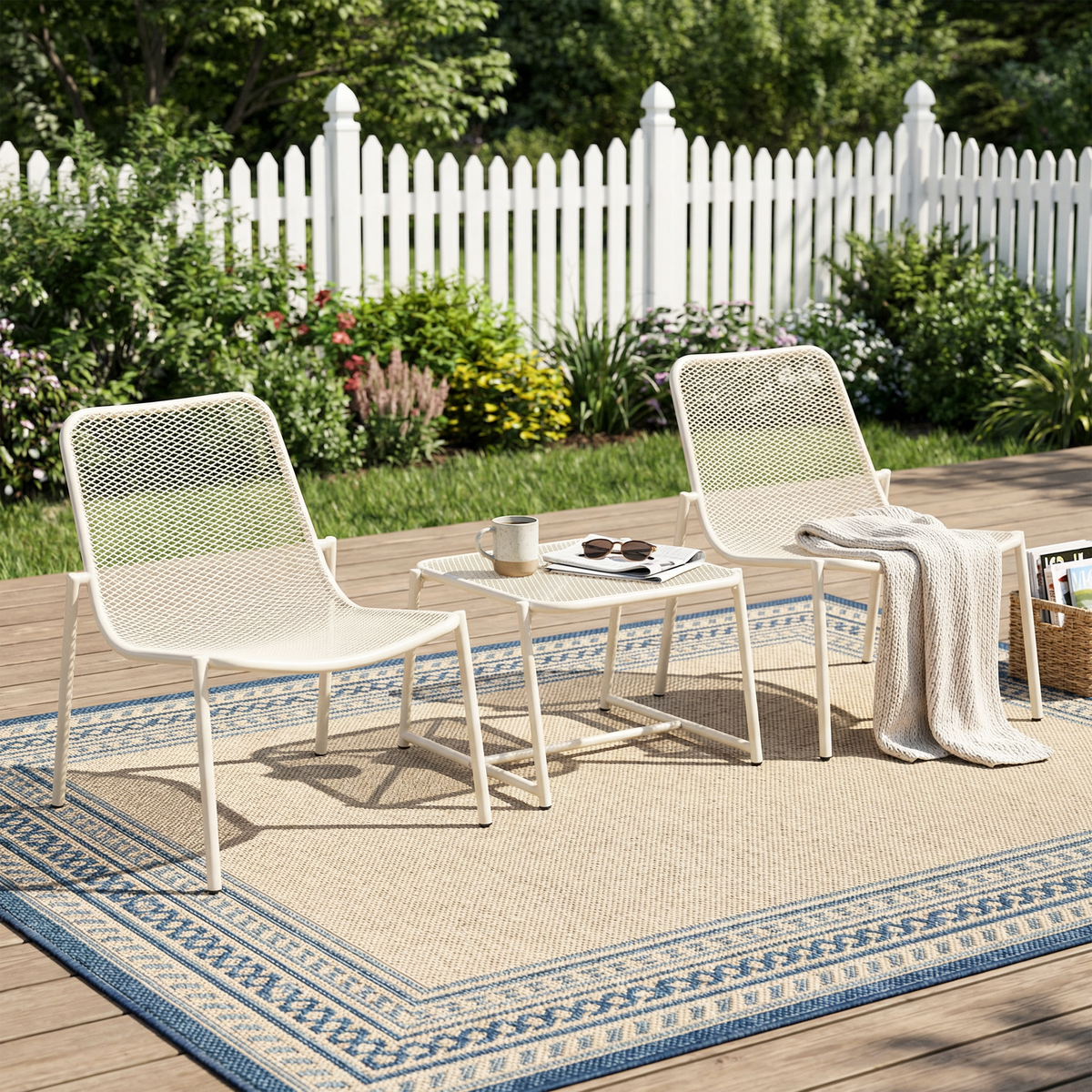 Kincaid Outdoor 3-Piece Conversation Set with Iron Frame, photo 3 of 10