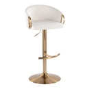 Claire - Contemporary / Glam Adjustable Bar Stool (Set of 2)