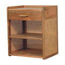 Larissa - T Bar Open Bedside Table - Oak by Unique Piece Furniture