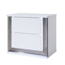 Moon - Smooth Nightstand With LED - White