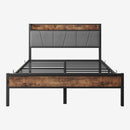 Full Size Bed Frame Storage Headboard with Charging Station