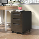 3-Drawer Mobile File Cabinet with Lock and Casters by HouseOfZazla