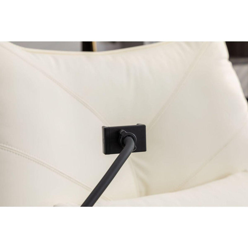 270 Swivel Glider Recliner Chair, Power Recliner Rocking Chair, USB Port Charge for Nursery Chair with Atmosphere Lamp for Living Room Bedroom Apartment