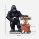 Outdoor Garden Sculpture Chimpanzees Flower Pot Planter