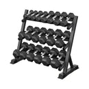 Rovix 450-Pounds Rubber Hex Dumbbell Set With Rack (SAK90714) by SAKSBY WHOLESALE