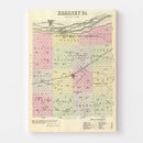 Vintage Map of Kearney County, Nebraska 1885