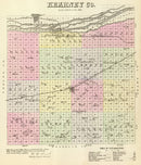Vintage Map of Kearney County, Nebraska 1885