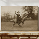 Victorian Lady Riding a Top-Hat T-Rex