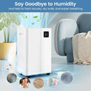 4500 Sq.Ft 54 Pints Dehumidifier with 3 Modesfor Home and Basement-White by LJGDeals
