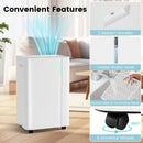 4500 Sq.Ft 54 Pints Dehumidifier with Drain Hose for Home-White by LJGDeals