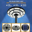 4500W Solar Outdoor Light Round 360° Wide Angle UFO Garden Pole And Wall Street Lights with Remote