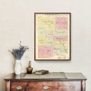 Vintage Map of Boone County, Nebraska 1885
