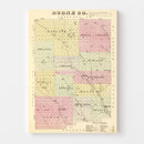 Vintage Map of Boone County, Nebraska 1885