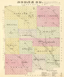 Vintage Map of Boone County, Nebraska 1885