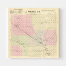 Vintage Map of Pierce County, Nebraska 1885