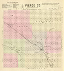 Vintage Map of Pierce County, Nebraska 1885