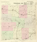 Vintage Map of Thayer County, Nebraska 1885