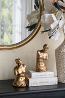 Set of 2 Venus de Milo Bust Bookends with Gold Finish by HouseOfZazla