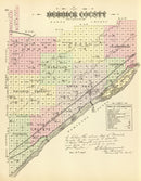 Vintage Map of Merrick County, Nebraska 1885