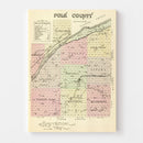 Vintage Map of Polk County, Nebraska 1885