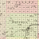 Vintage Map of Polk County, Nebraska 1885
