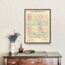 Vintage Map of Seward County, Nebraska 1885