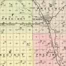 Vintage Map of Seward County, Nebraska 1885