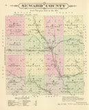 Vintage Map of Seward County, Nebraska 1885