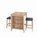 Dawson - 3 Piece Counter Height Table Set - Oak by HouseOfZazla