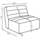 Bonnie - Upholstered Armless Chair With Channel Tufting - Ivory