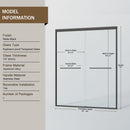 Double Sliding Shower Door, Semi-Frameless Bypass Bathroom Sliding Door With 1/4" (6 Mm) Tempered Glass For Walk-In Shower by HouseOfZazla