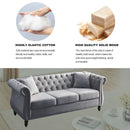 Chesterfield Sofa With Rolled Arms And Nailhead Trim by HouseOfZazla