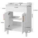 Bathroom Vanity With Integrated Sink and 2 Door Cabinet by HouseOfZazla