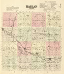 Vintage Map of Harlan County, Nebraska 1885
