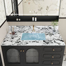 43"x22" Bathroom Vanity Top with Undermount Ceramic Sink and Backsplash