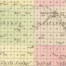 Vintage Map of Saline County, Nebraska 1885
