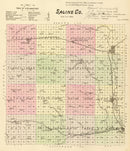 Vintage Map of Saline County, Nebraska 1885