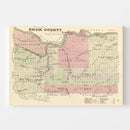 Vintage Map of Knox County, Nebraska 1885