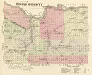 Vintage Map of Knox County, Nebraska 1885