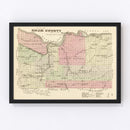 Vintage Map of Knox County, Nebraska 1885