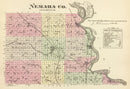 Vintage Map of Nemaha County, Nebraska 1885